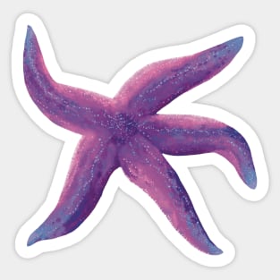 Starfish Glowing Purple Sticker